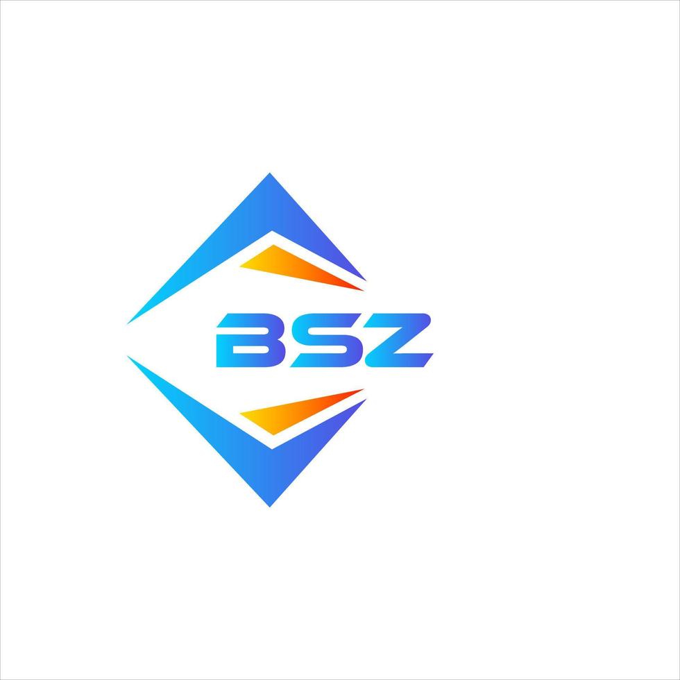 diseño de logotipo de tecnología abstracta bsz sobre fondo blanco. concepto de logotipo de letra de iniciales creativas bsz. vector