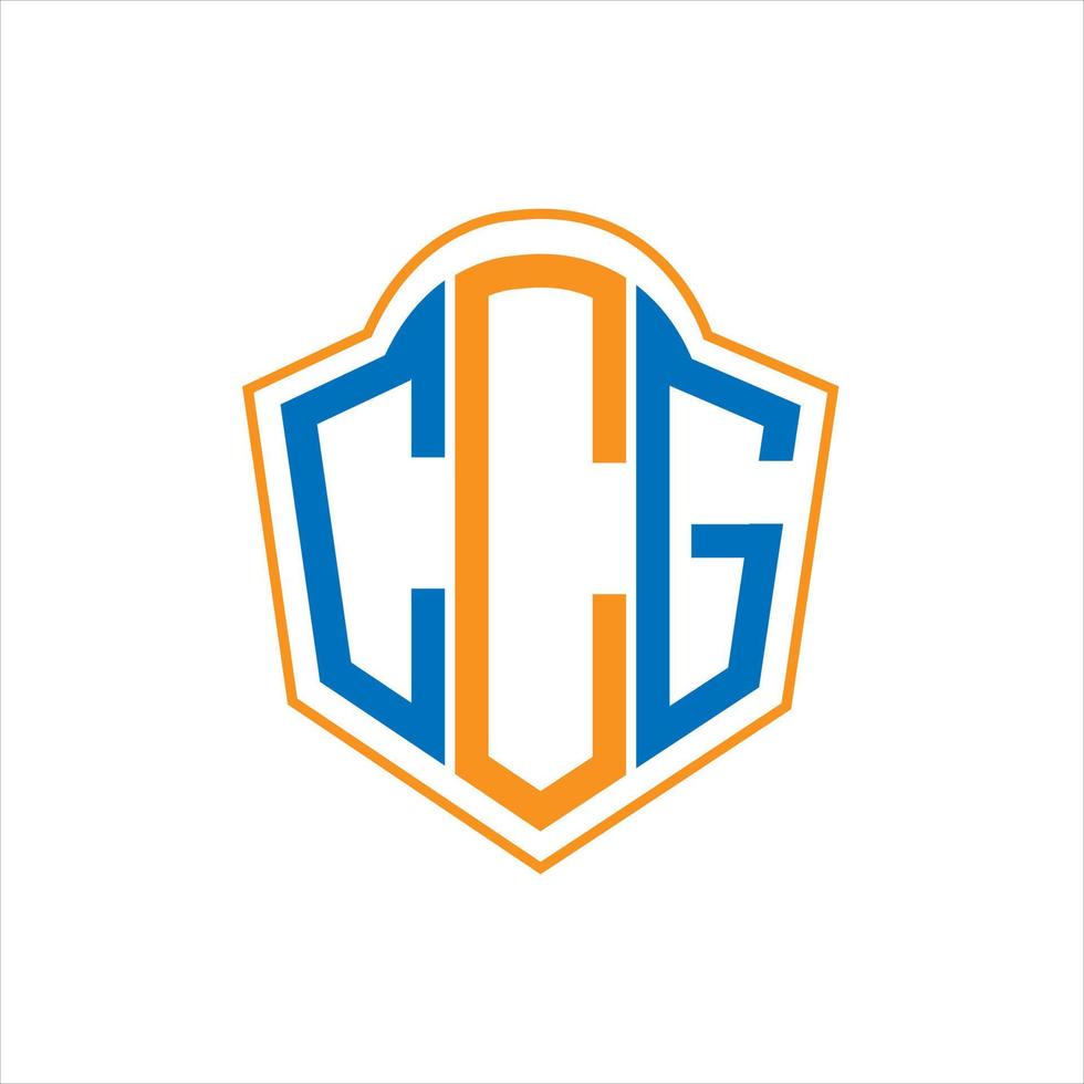 CCG abstract monogram shield logo design on white background. CCG creative initials letter logo. vector