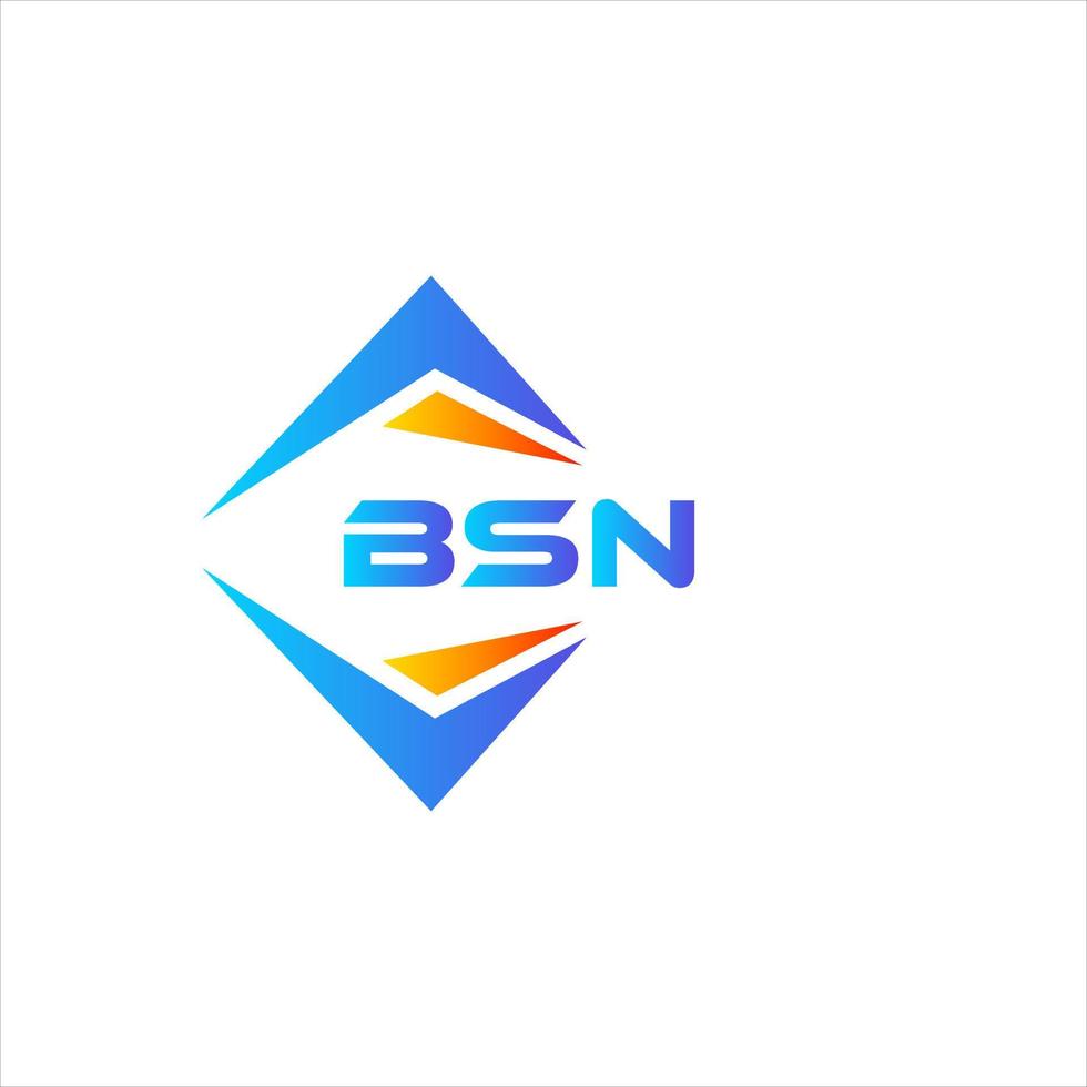 diseño de logotipo de tecnología abstracta bsn sobre fondo blanco. concepto de logotipo de letra de iniciales creativas bsn. vector