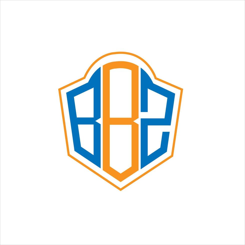 BBZ abstract monogram shield logo design on white background. BBZ creative initials letter logo. vector