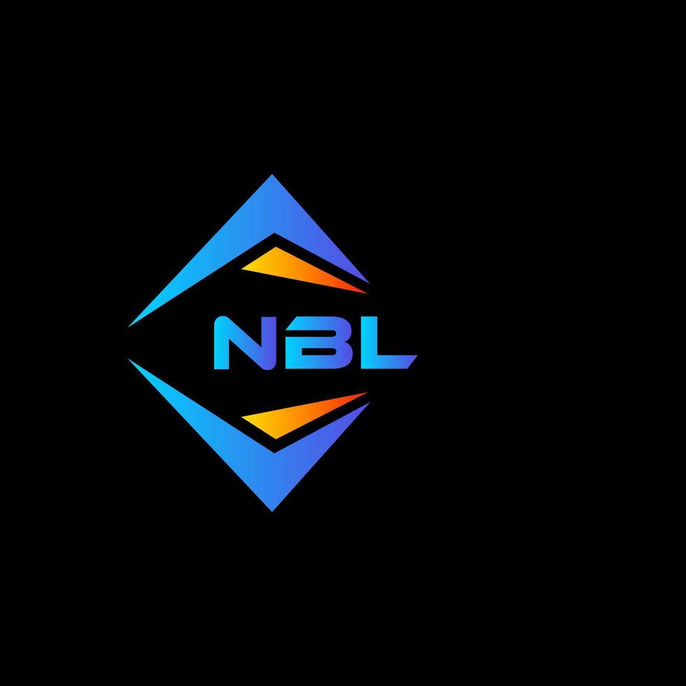 diseño de logotipo de tecnología abstracta nbl sobre fondo negro. concepto de logotipo de letra de iniciales creativas nbl. vector