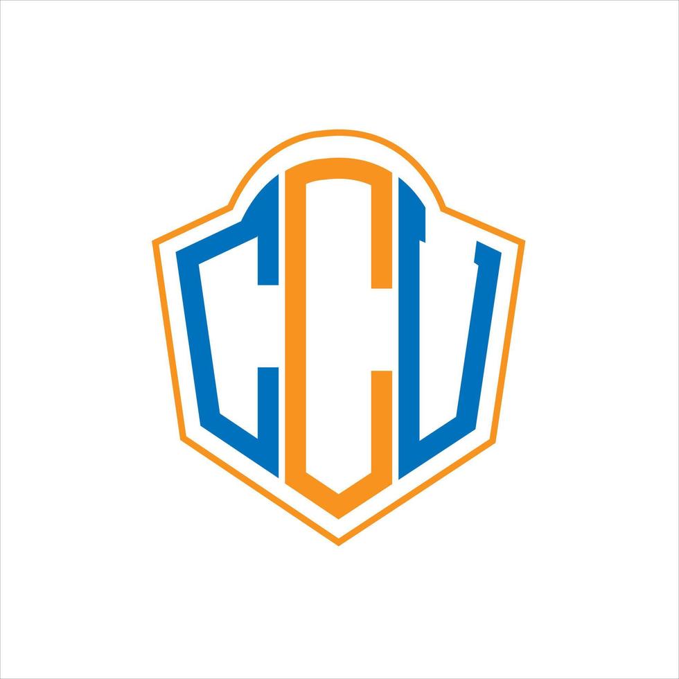 CCU abstract monogram shield logo design on white background. CCU creative initials letter logo. vector