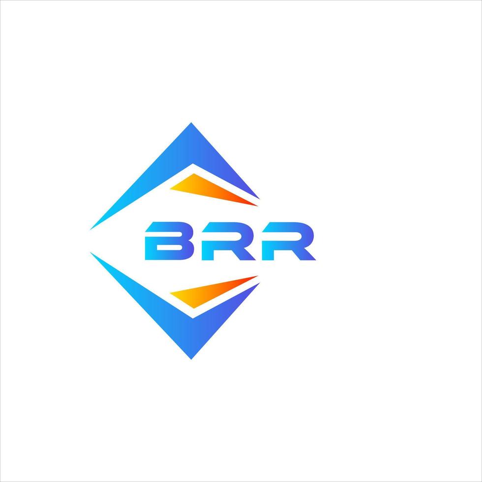 diseño de logotipo de tecnología abstracta brr sobre fondo blanco. concepto de logotipo de letra de iniciales creativas brr. vector