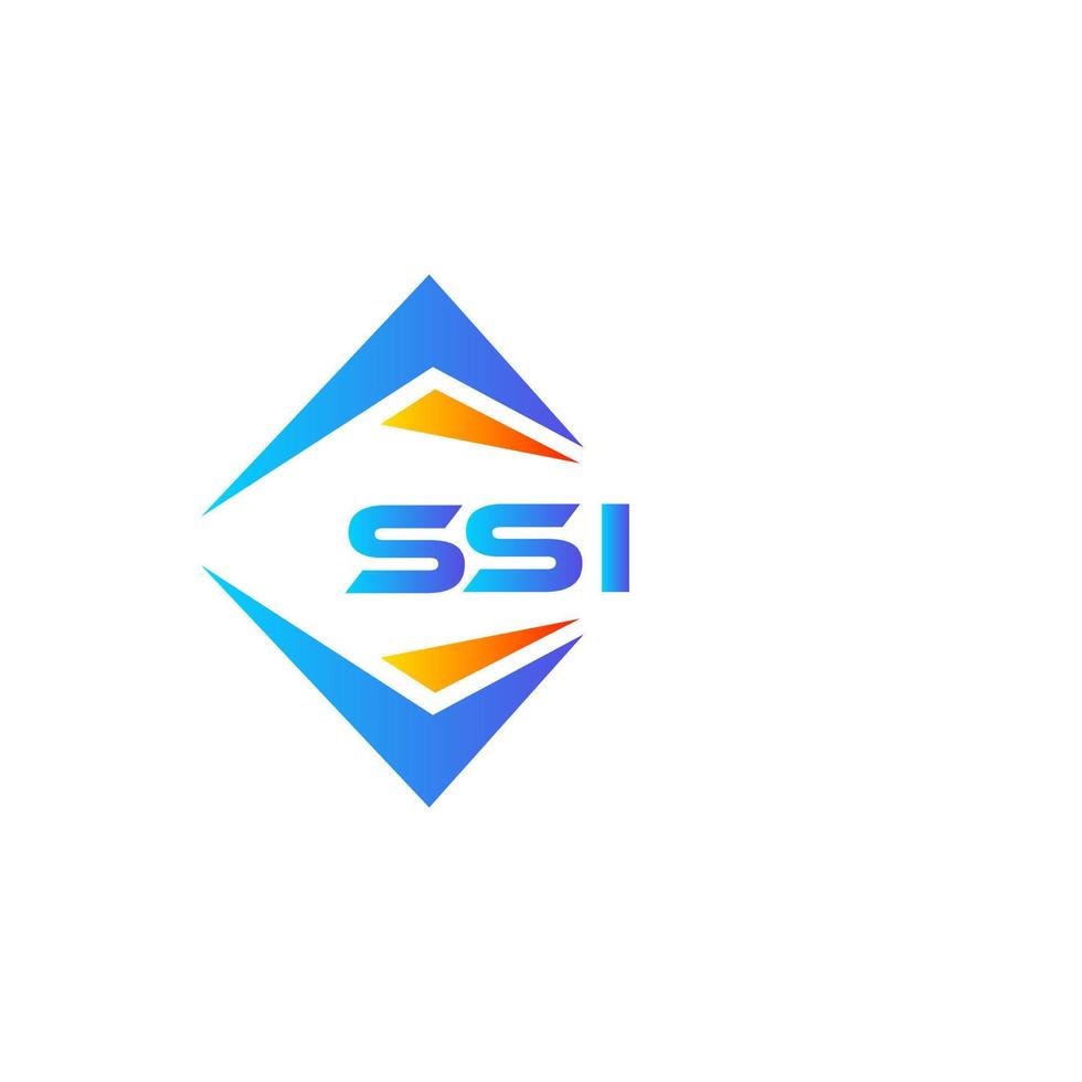 diseño de logotipo de tecnología abstracta ssi sobre fondo blanco. concepto de logotipo de letra de iniciales creativas ssi. vector