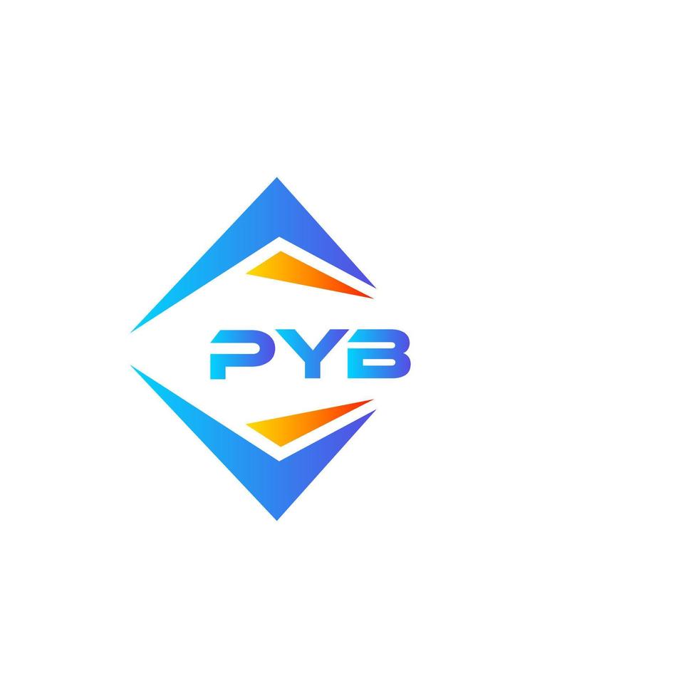 Diseño de logotipo de tecnología abstracta pyb sobre fondo blanco. concepto de logotipo de letra de iniciales creativas de pyb. vector