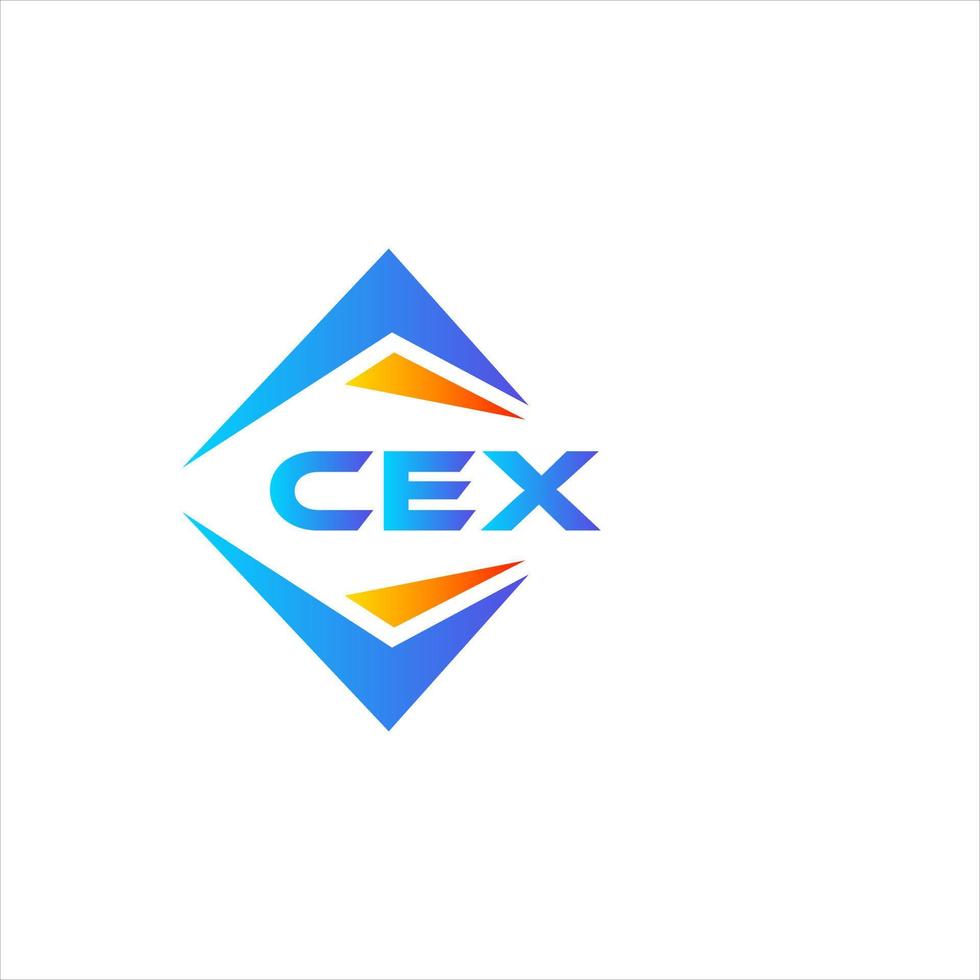 diseño de logotipo de tecnología abstracta cex sobre fondo blanco. concepto de logotipo de letra de iniciales creativas cex. vector