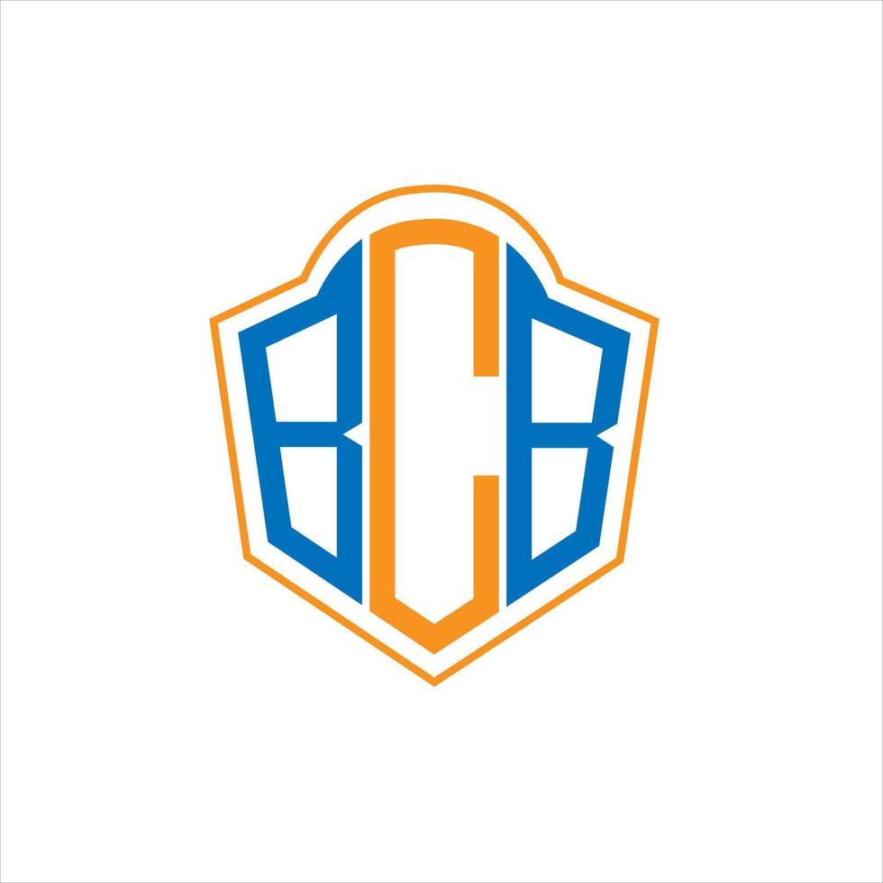 BCB abstract monogram shield logo design on white background. BCB creative initials letter logo. vector