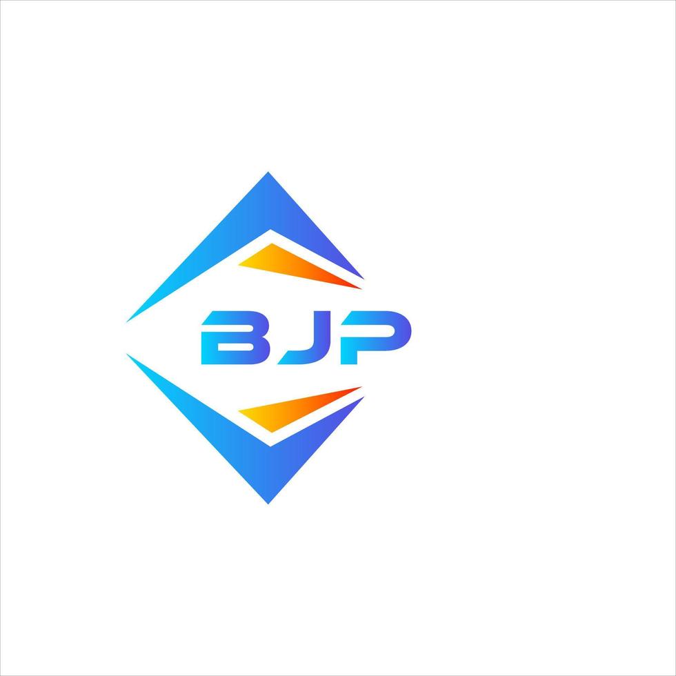 diseño de logotipo de tecnología abstracta webbjp sobre fondo blanco. concepto de logotipo de letra de iniciales creativas bjp. vector