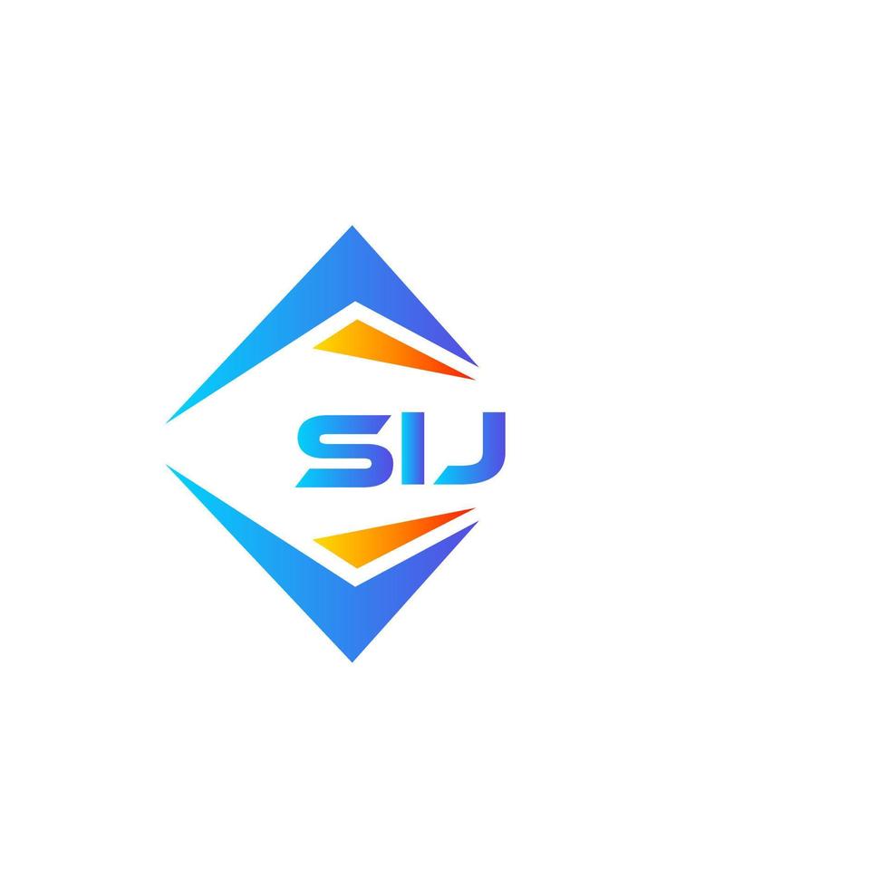 SIJ abstract technology logo design on white background. SIJ creative initials letter logo concept. vector