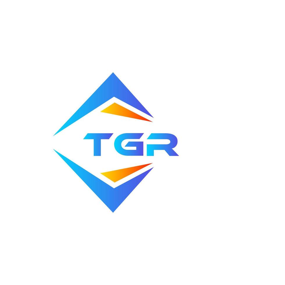 diseño de logotipo de tecnología abstracta tgr sobre fondo blanco. concepto de logotipo de letra de iniciales creativas tgr. vector