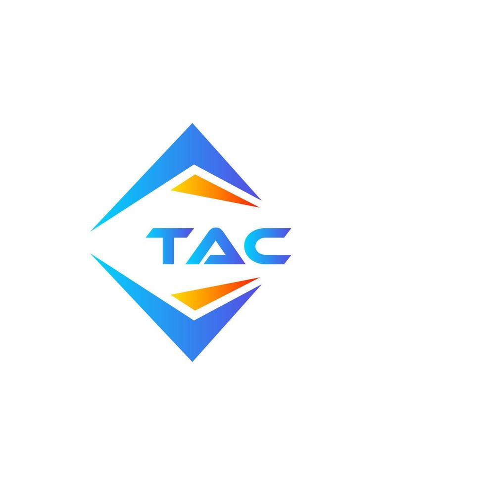 diseño de logotipo de tecnología abstracta tac sobre fondo blanco. concepto de logotipo de letra inicial creativa tac. vector