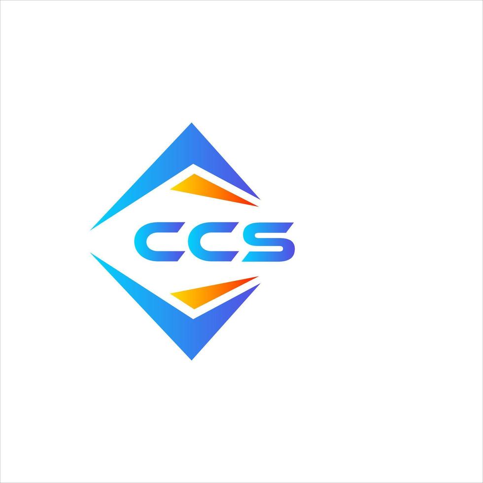 diseño de logotipo de tecnología abstracta ccs sobre fondo blanco. concepto de logotipo de letra inicial creativa ccs. vector