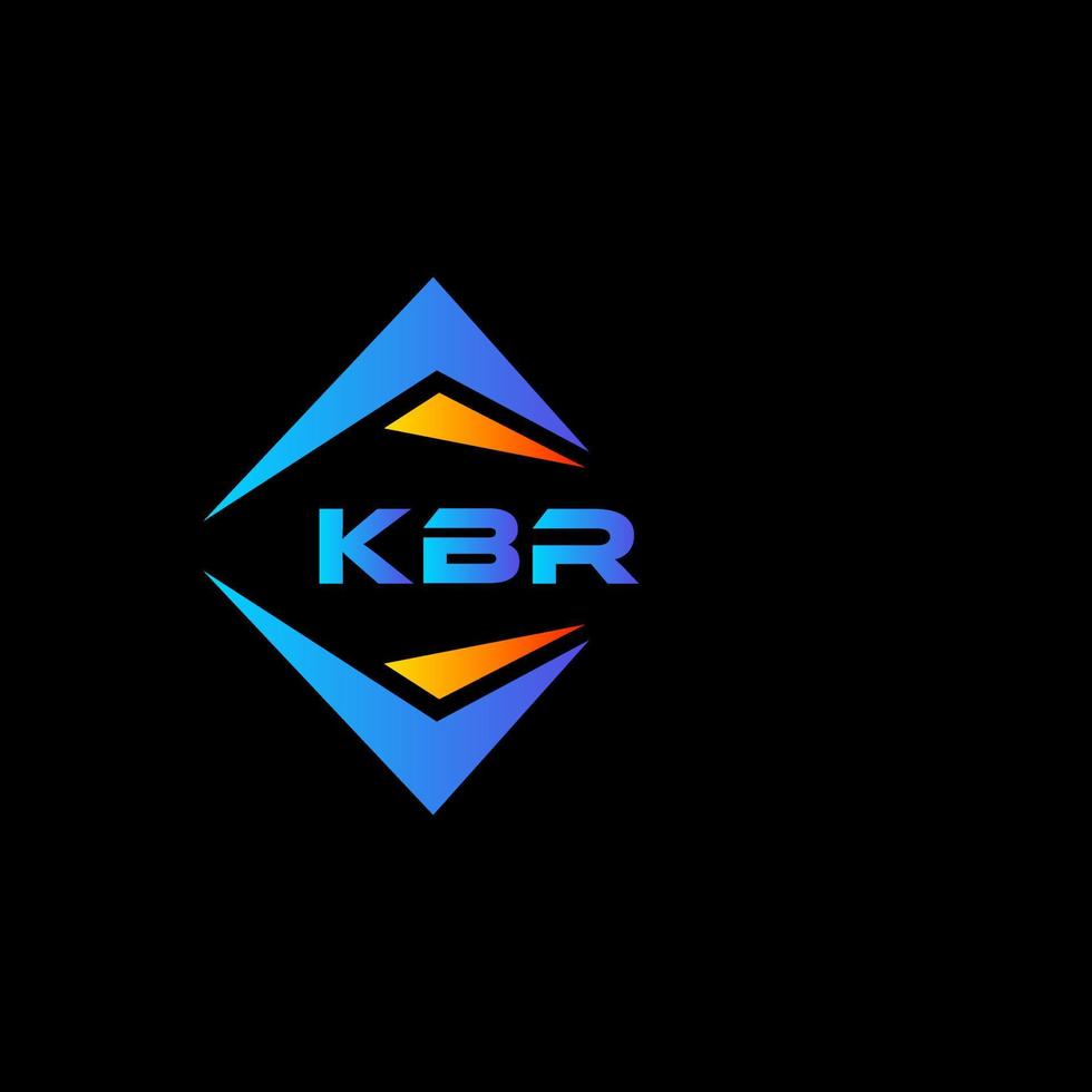 diseño de logotipo de tecnología abstracta kbr sobre fondo negro. concepto de logotipo de letra de iniciales creativas kbr. vector