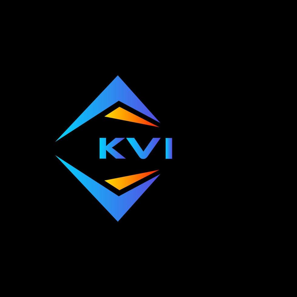 diseño de logotipo de tecnología abstracta kvi sobre fondo negro. concepto de logotipo de letra de iniciales creativas kvi. vector