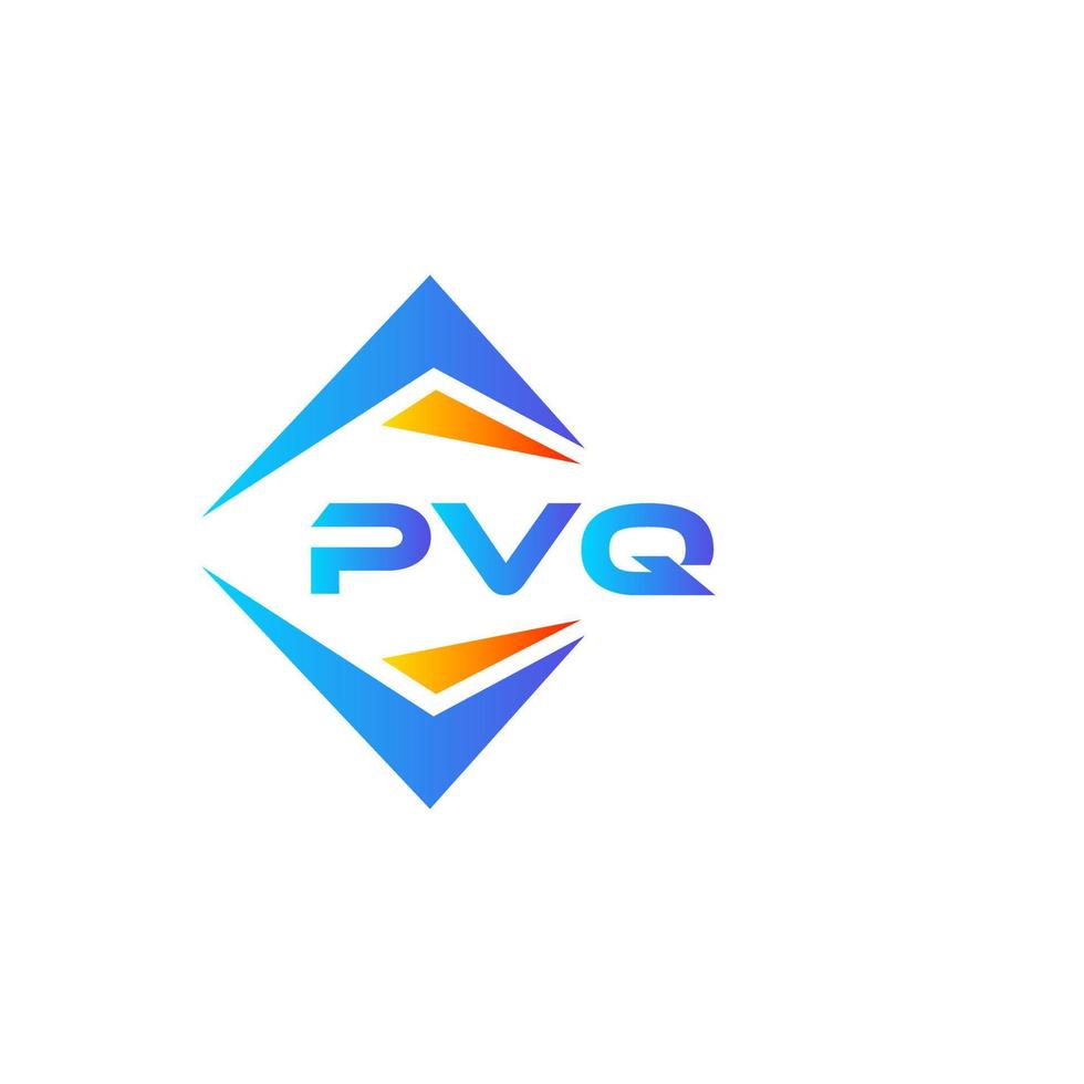 Diseño de logotipo de tecnología abstracta pvq sobre fondo blanco. concepto de logotipo de letra de iniciales creativas pvq. vector