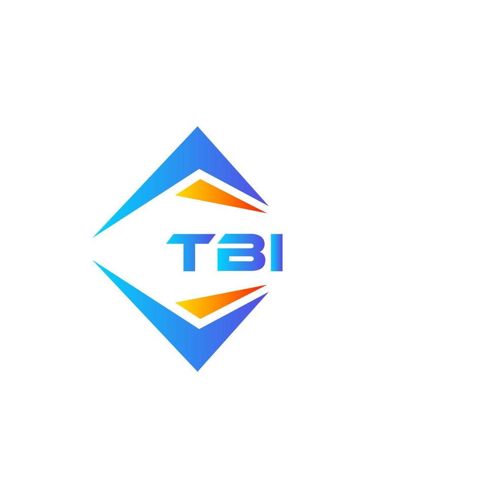 diseño de logotipo de tecnología abstracta tbi sobre fondo blanco. concepto de logotipo de letra inicial creativa tbi. vector