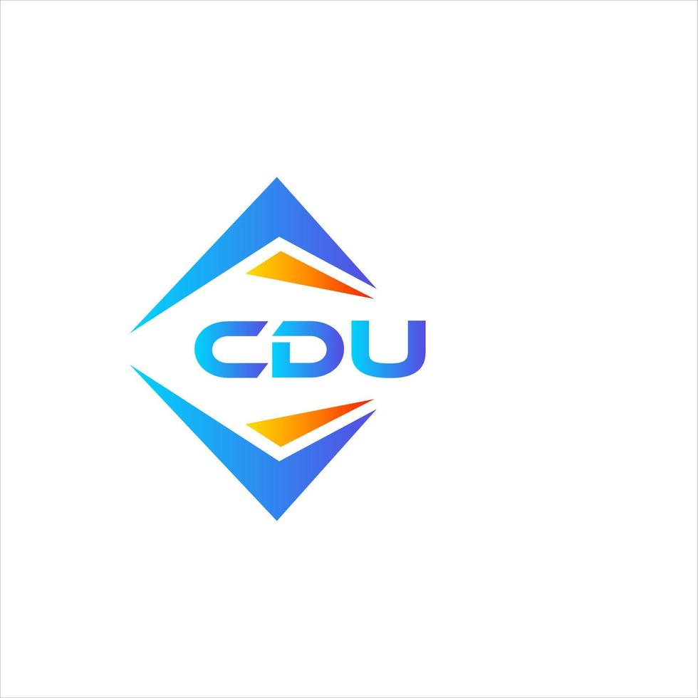 diseño de logotipo de tecnología abstracta cdu sobre fondo blanco. concepto de logotipo de letra de iniciales creativas cdu. vector