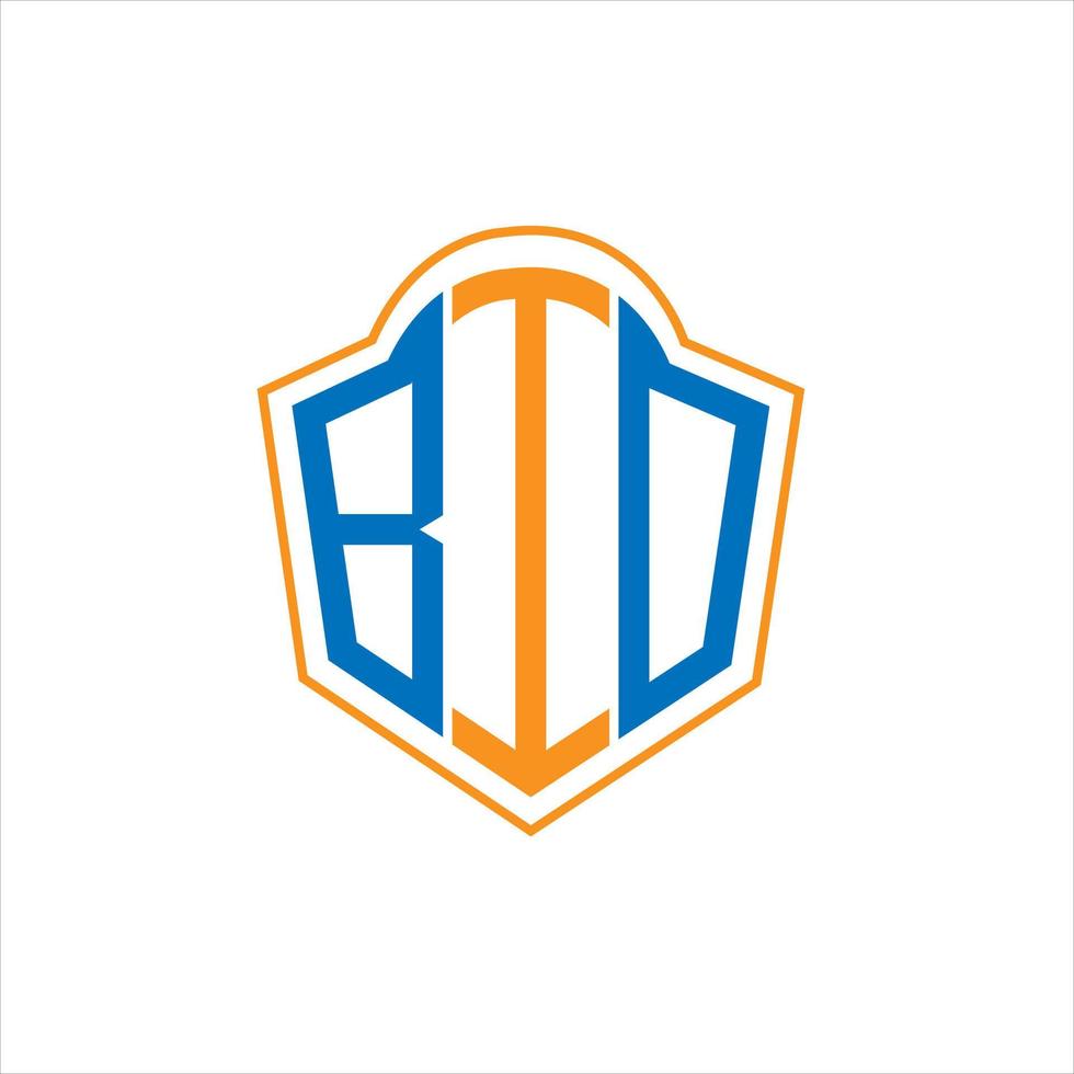 BIO abstract monogram shield logo design on white background. BIO creative initials letter logo. vector
