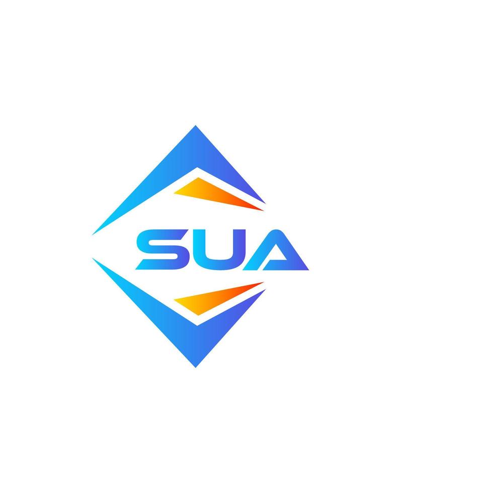 SUA abstract technology logo design on white background. SUA creative initials letter logo concept. vector