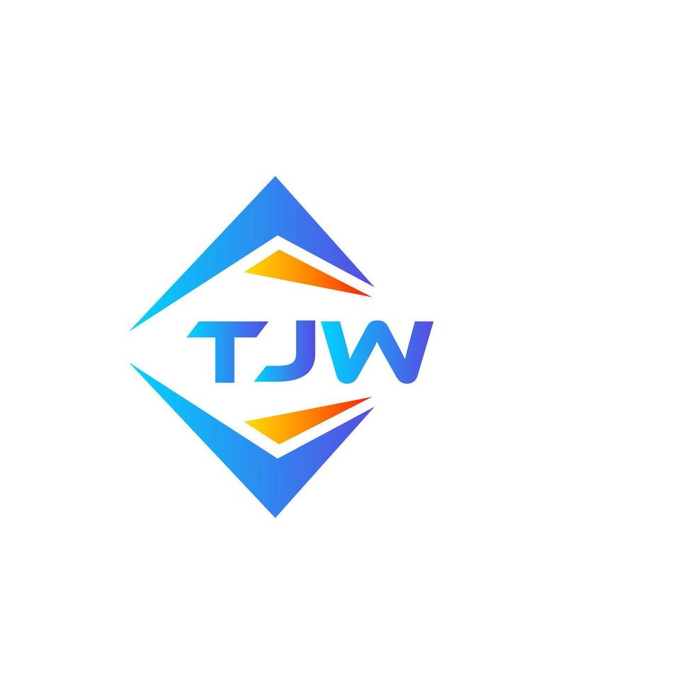 tjw diseño de logotipo de tecnología abstracta sobre fondo blanco. concepto de logotipo de letra de iniciales creativas tjw. vector
