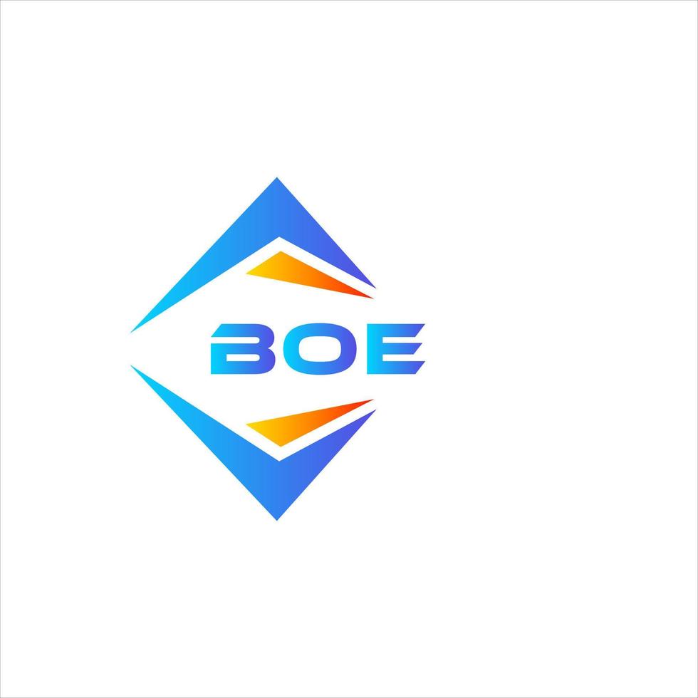 boe diseño de logotipo de tecnología abstracta sobre fondo blanco. concepto de logotipo de letra de iniciales creativas de boe. vector