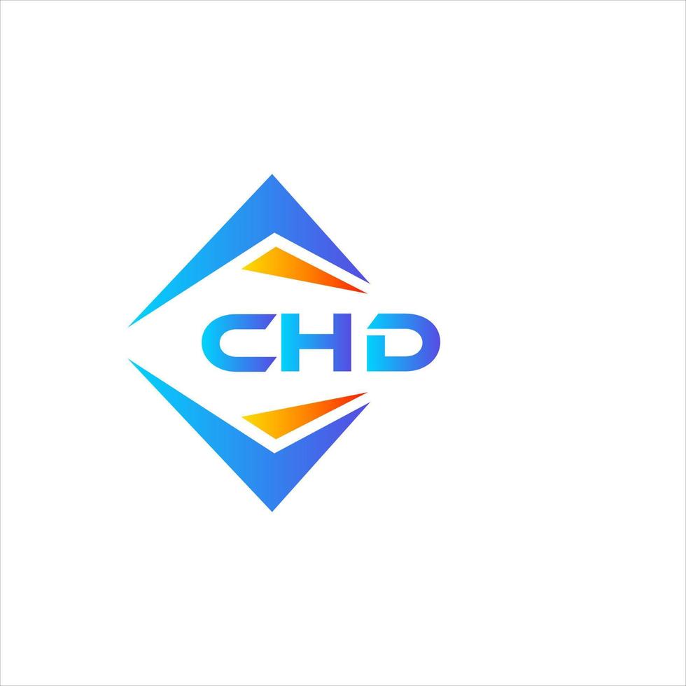 diseño de logotipo de tecnología abstracta chd sobre fondo blanco. concepto de logotipo de letra de iniciales creativas chd. vector