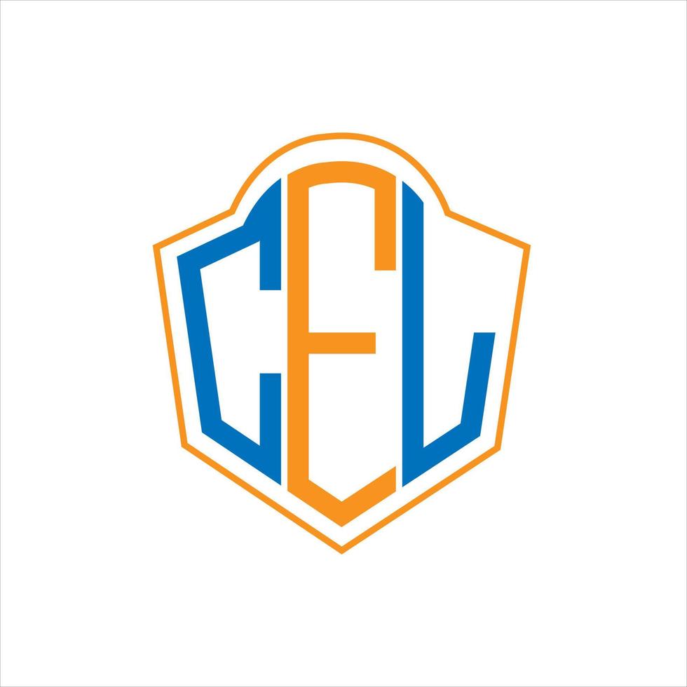 CEL abstract monogram shield logo design on white background. CEL creative initials letter logo. vector