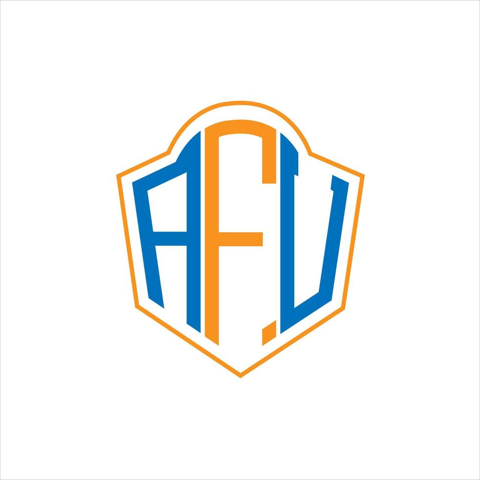 AFV abstract monogram shield logo design on white background. AFV creative initials letter logo. vector