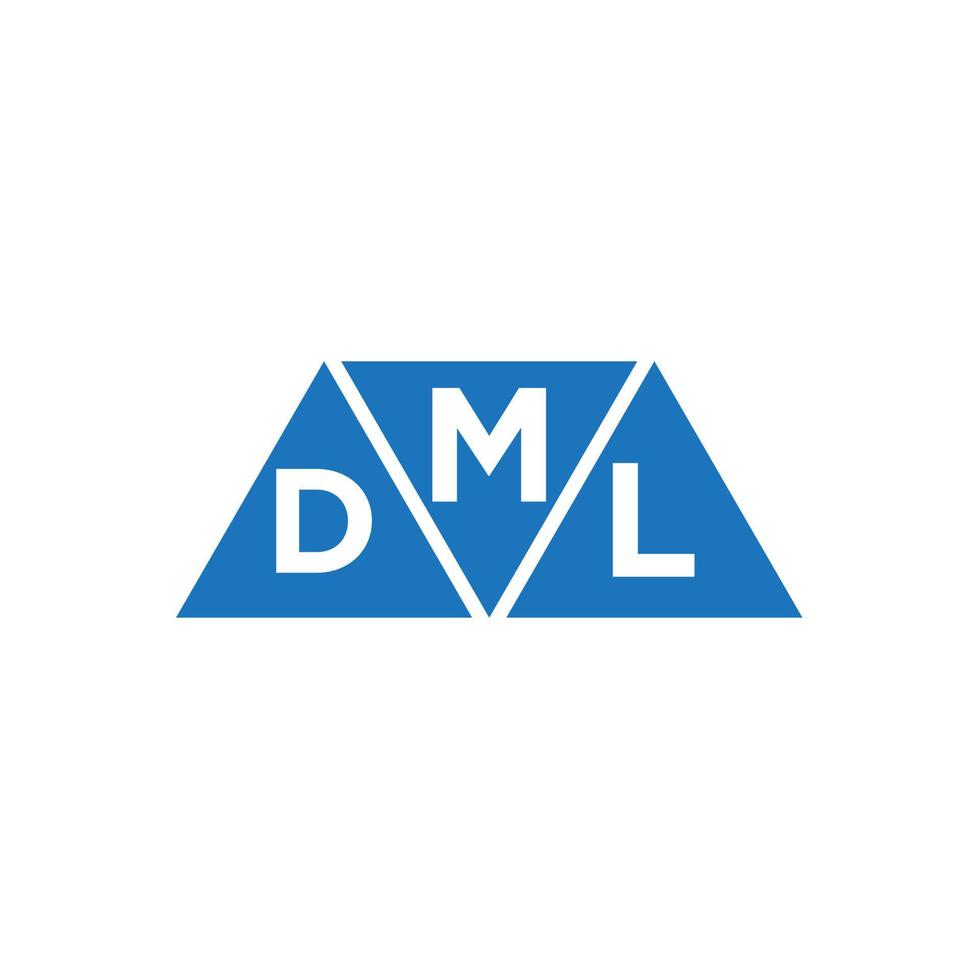 mdl diseño de logotipo inicial abstracto sobre fondo blanco. concepto de logotipo de letra de iniciales creativas mdl. vector