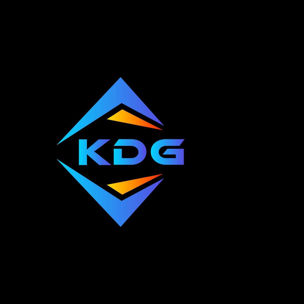 diseño de logotipo de tecnología abstracta kdg sobre fondo negro. concepto de logotipo de letra de iniciales creativas kdg. vector