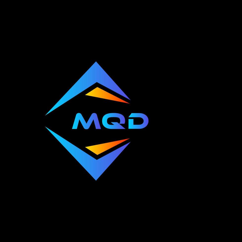 Diseño de logotipo de tecnología abstracta mqd sobre fondo negro. concepto de logotipo de letra de iniciales creativas mqd. vector