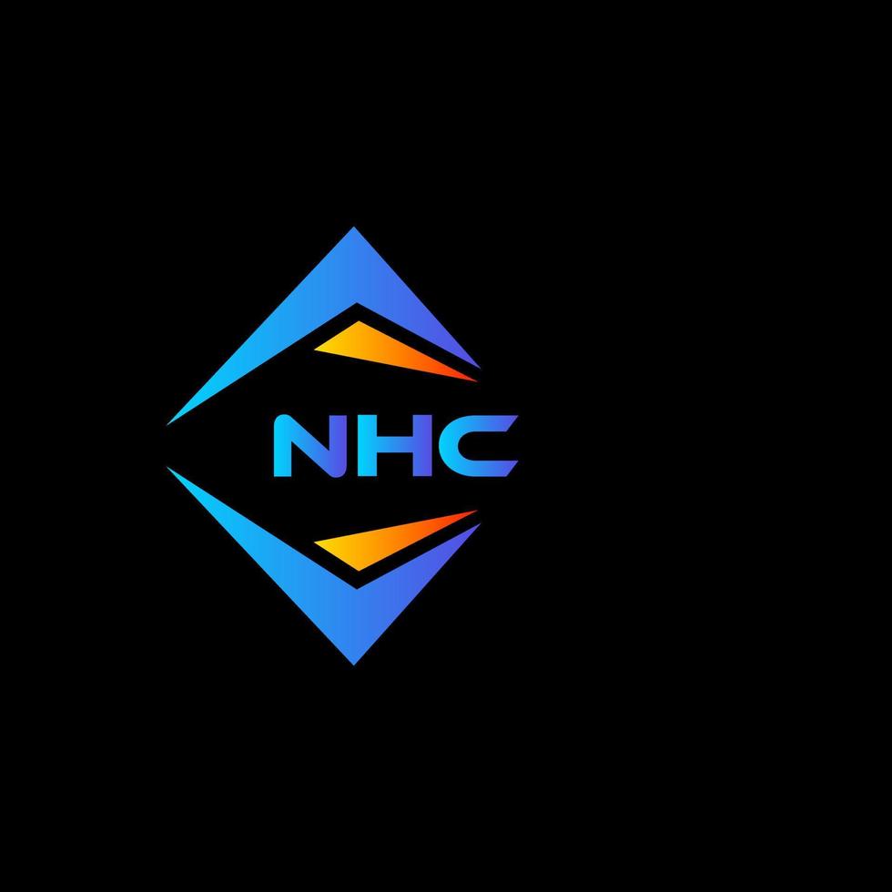 NHC abstract technology logo design on Black background. NHC creative initials letter logo concept. vector