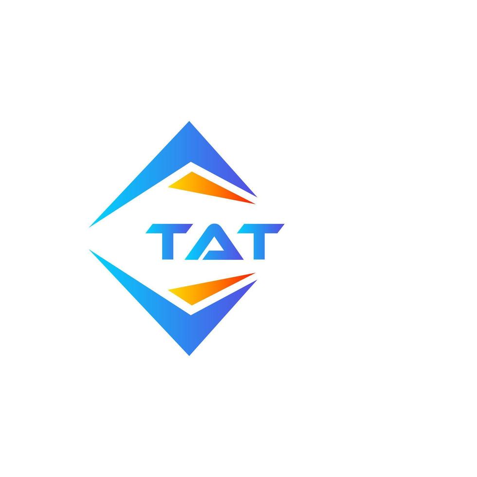 diseño de logotipo de tecnología abstracta tat sobre fondo blanco. concepto creativo del logotipo de la letra de las iniciales. vector