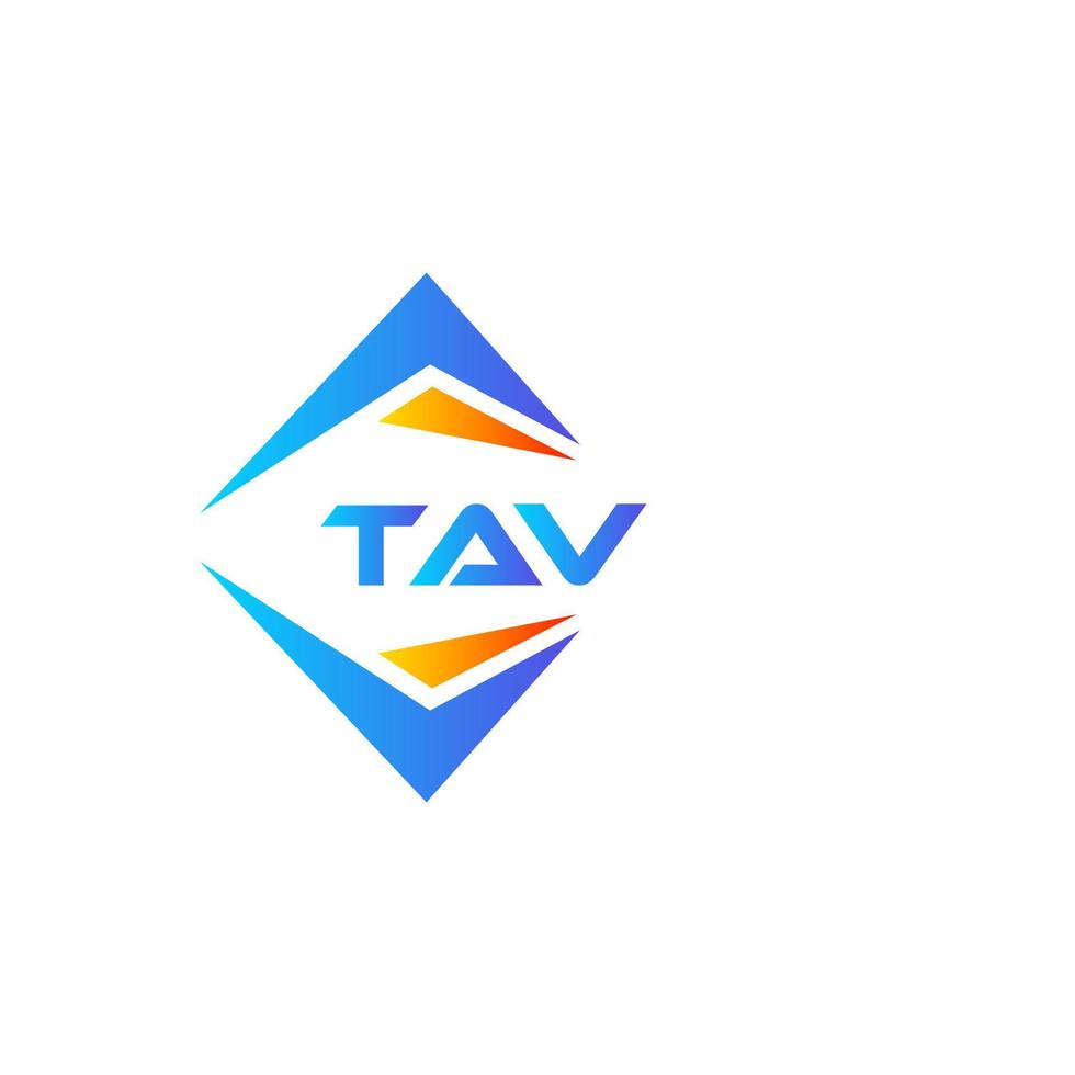 diseño de logotipo de tecnología abstracta tav sobre fondo blanco. concepto de logotipo de letra inicial creativa tav. vector