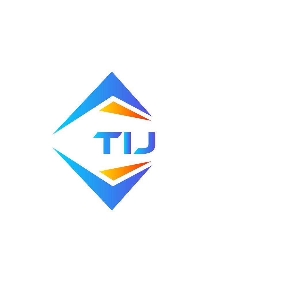 TIJ abstract technology logo design on white background. TIJ creative initials letter logo concept. vector
