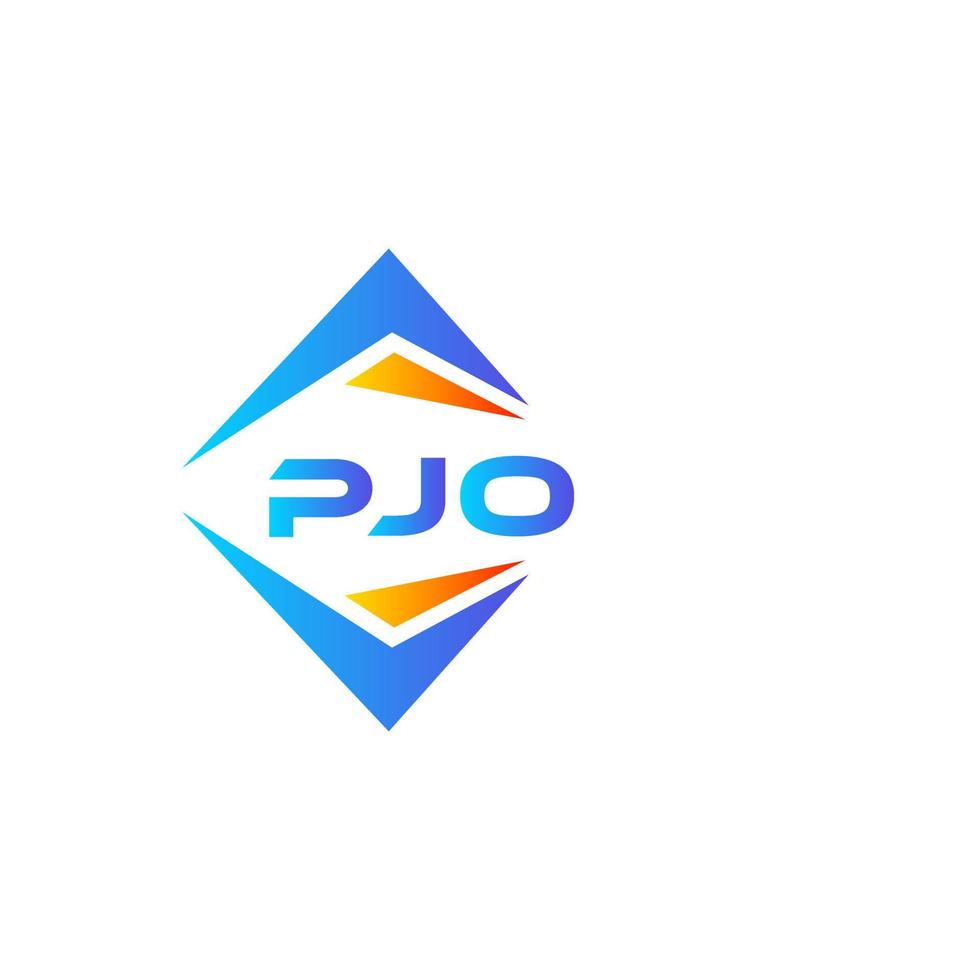 pjo diseño de logotipo de tecnología abstracta sobre fondo blanco. concepto de logotipo de letra de iniciales creativas pjo. vector