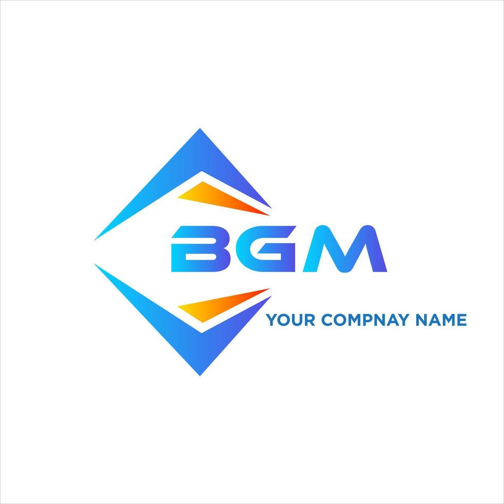 diseño de logotipo de tecnología abstracta bgm sobre fondo blanco. concepto de logotipo de letra de iniciales creativas bgm. vector