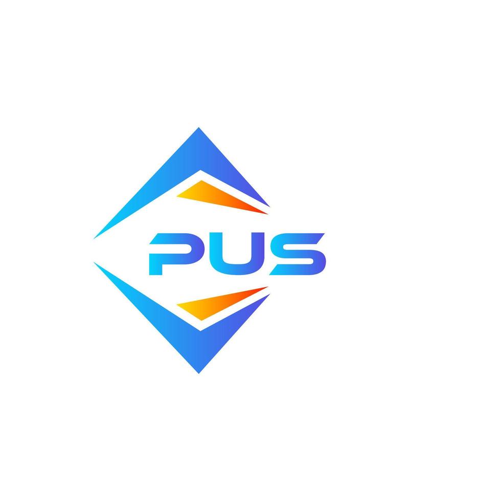 diseño de logotipo de tecnología abstracta de pus sobre fondo blanco. concepto de logotipo de letra de iniciales creativas de pus. vector