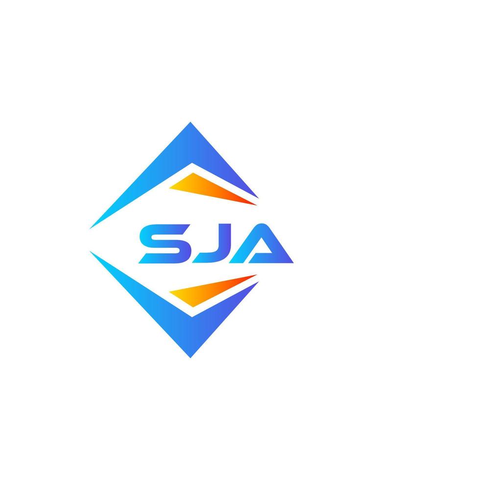 sja diseño de logotipo de tecnología abstracta sobre fondo blanco. concepto de logotipo de letra de iniciales creativas sja. vector