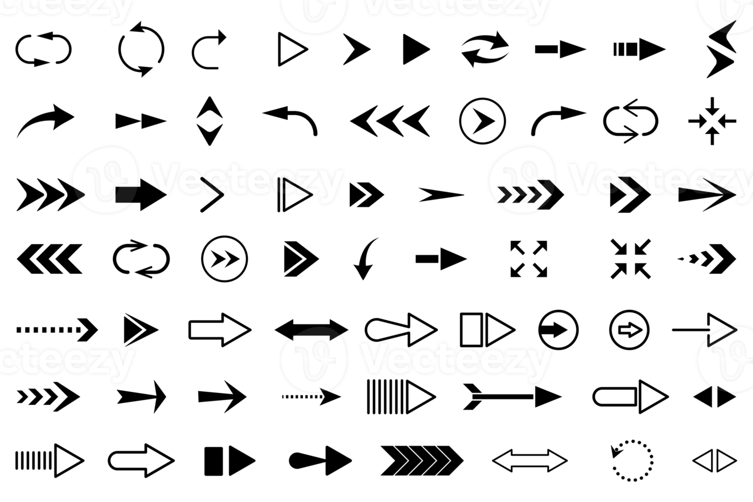 Collection of modern Arrow symbol icon set png