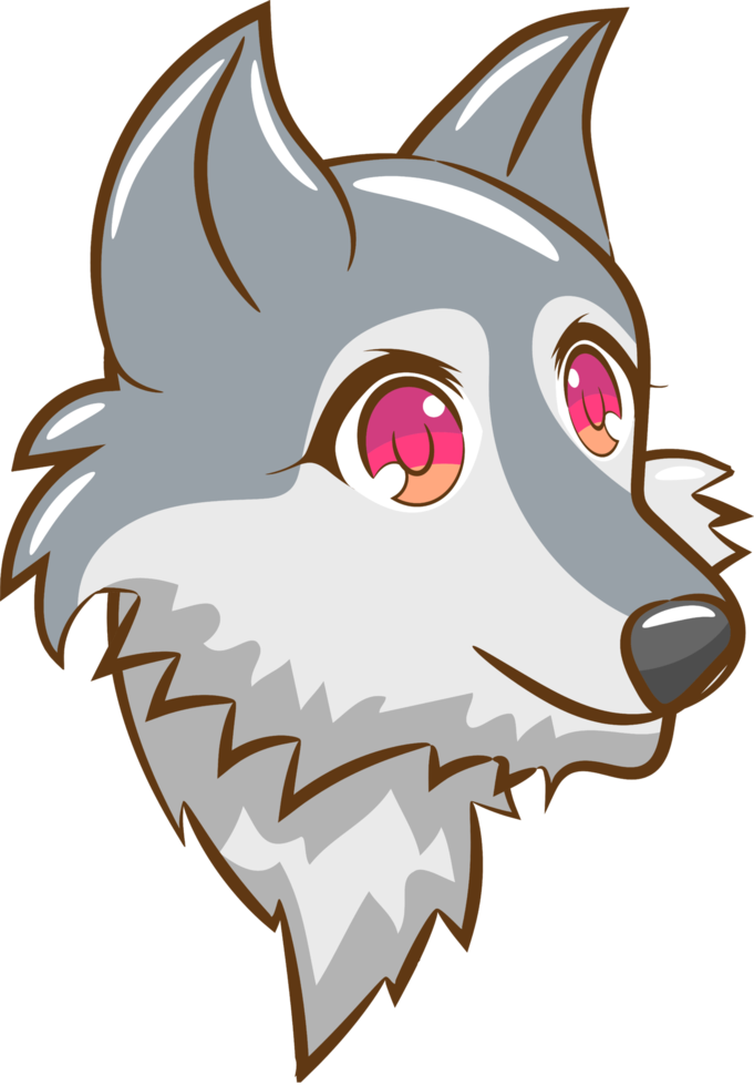 Wolf png graphic clipart design