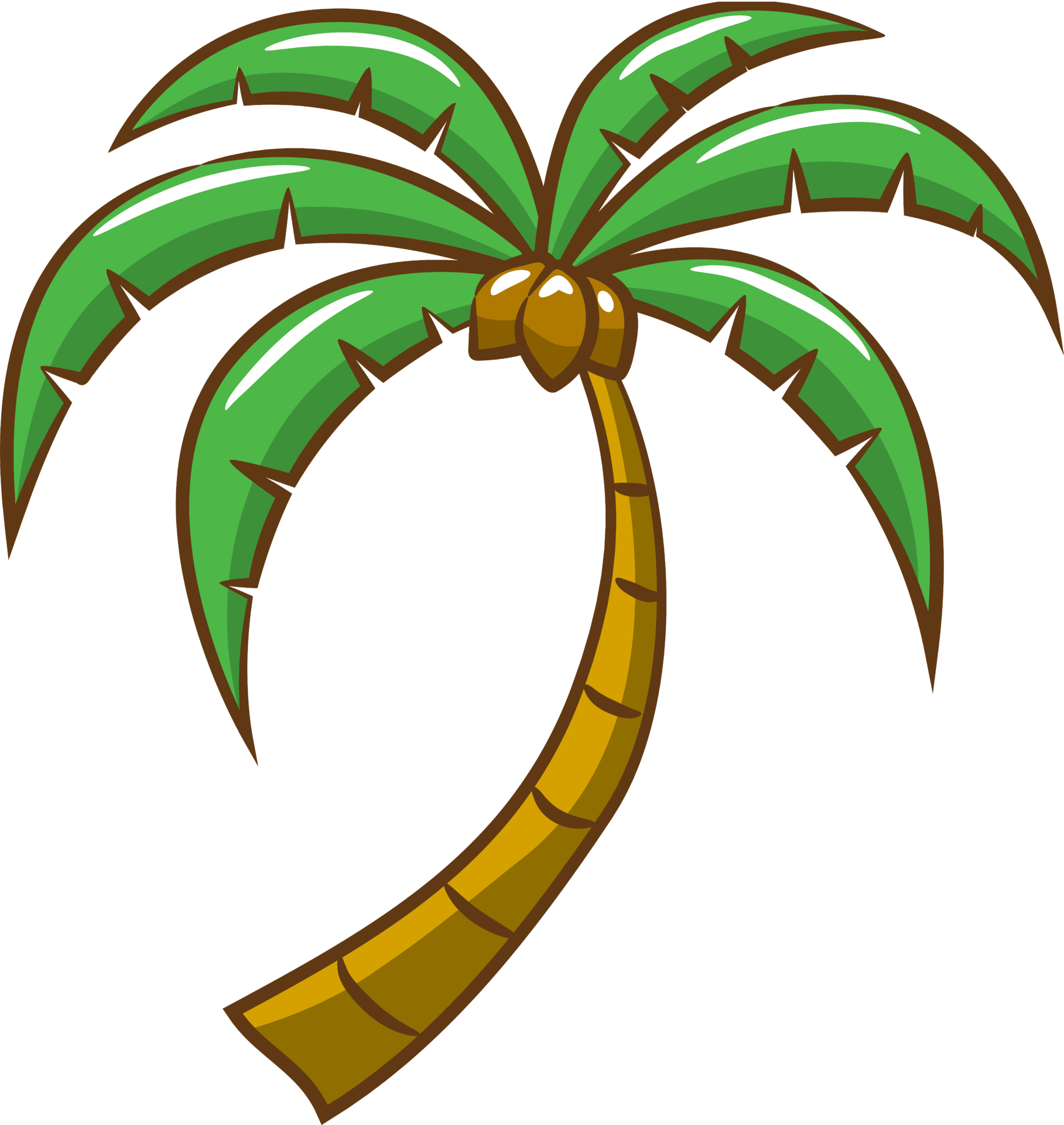 Palm tree png graphic clipart design 19152548 PNG