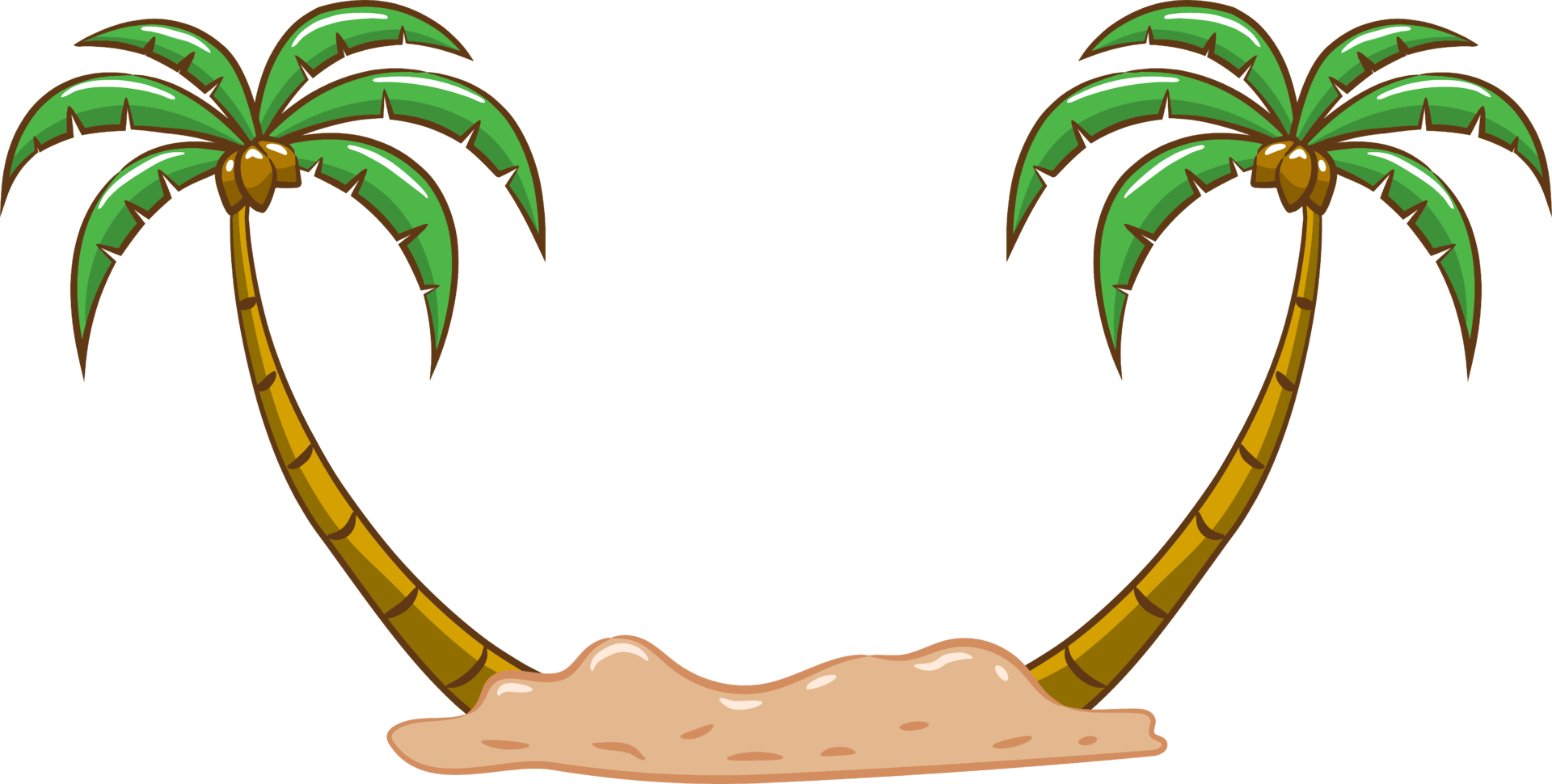 Palm tree png graphic clipart design