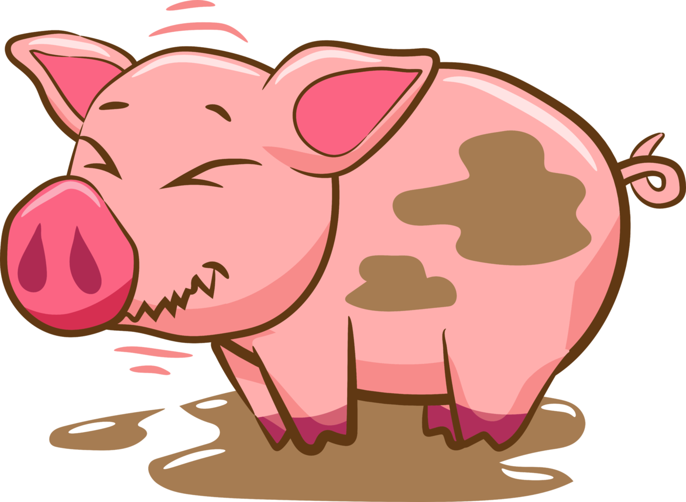 Pig png graphic clipart design