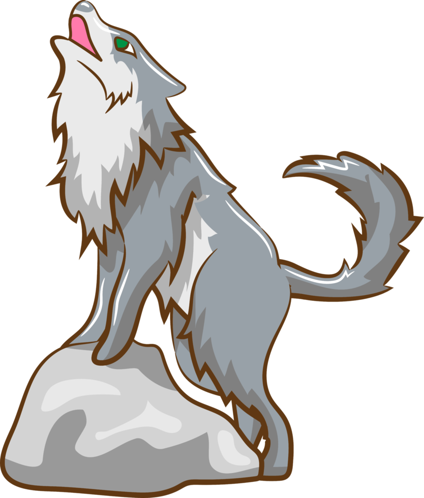 Wolf png graphic clipart design