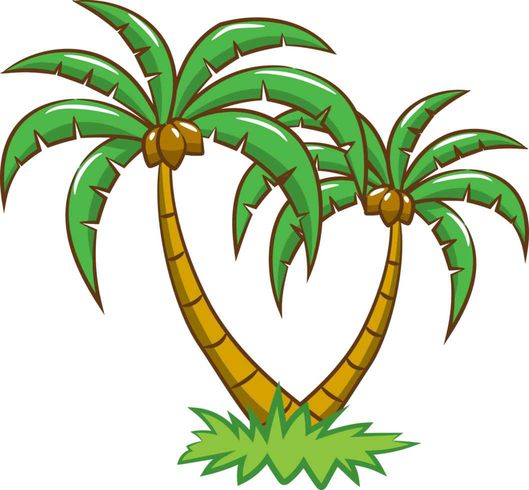 Palm tree png graphic clipart design