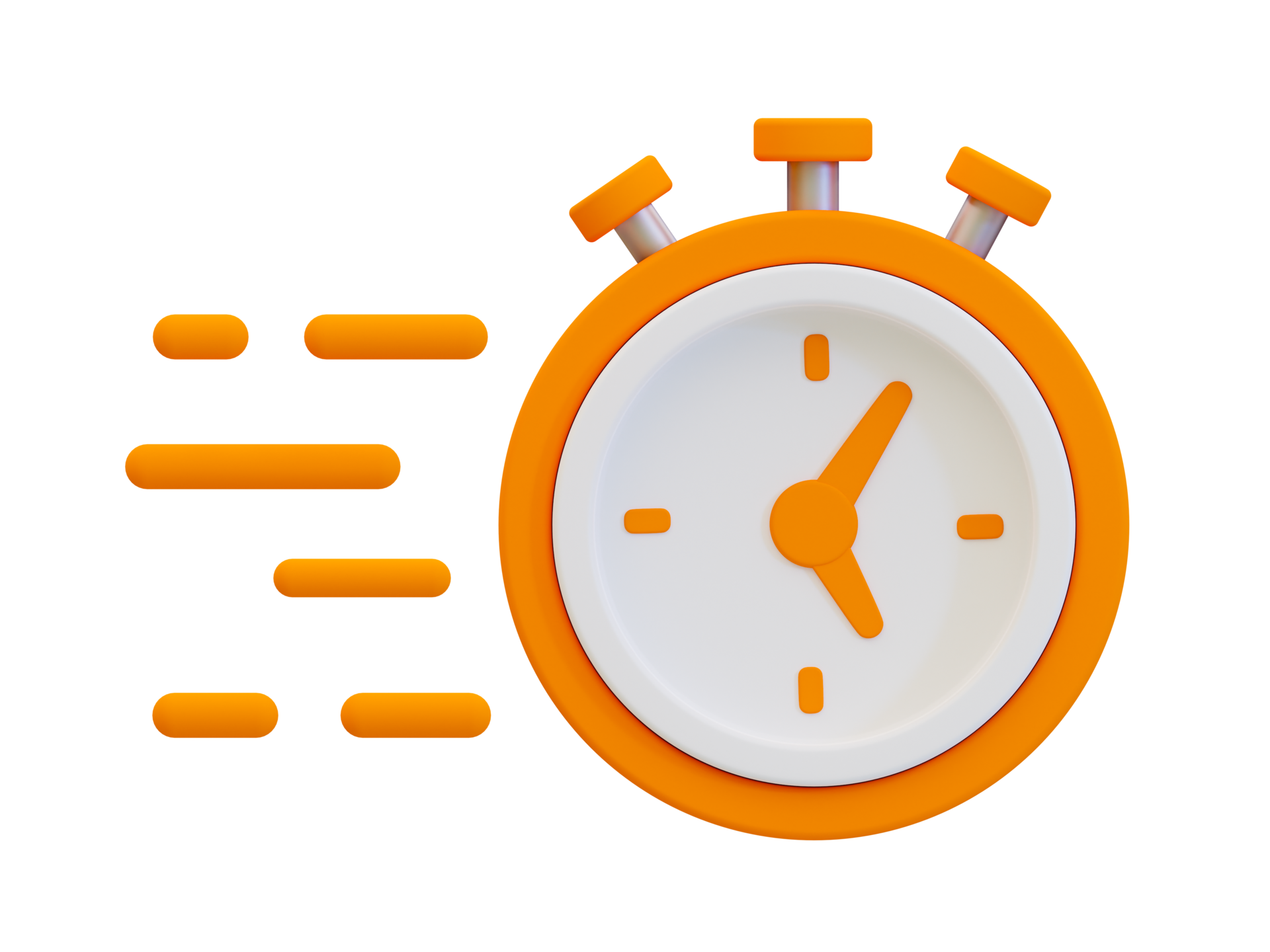 3d minimal fast service icon. urgent work. quick time delivery