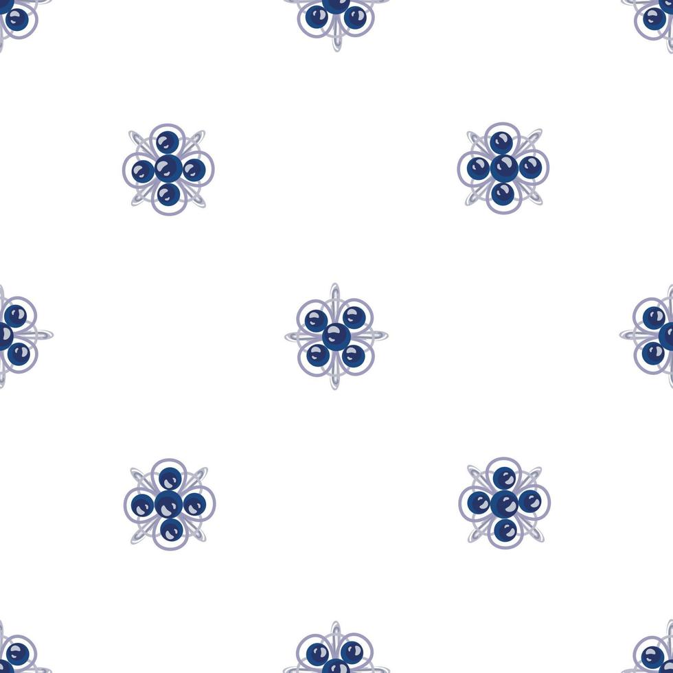 Blue silver jewellery pattern seamless vector