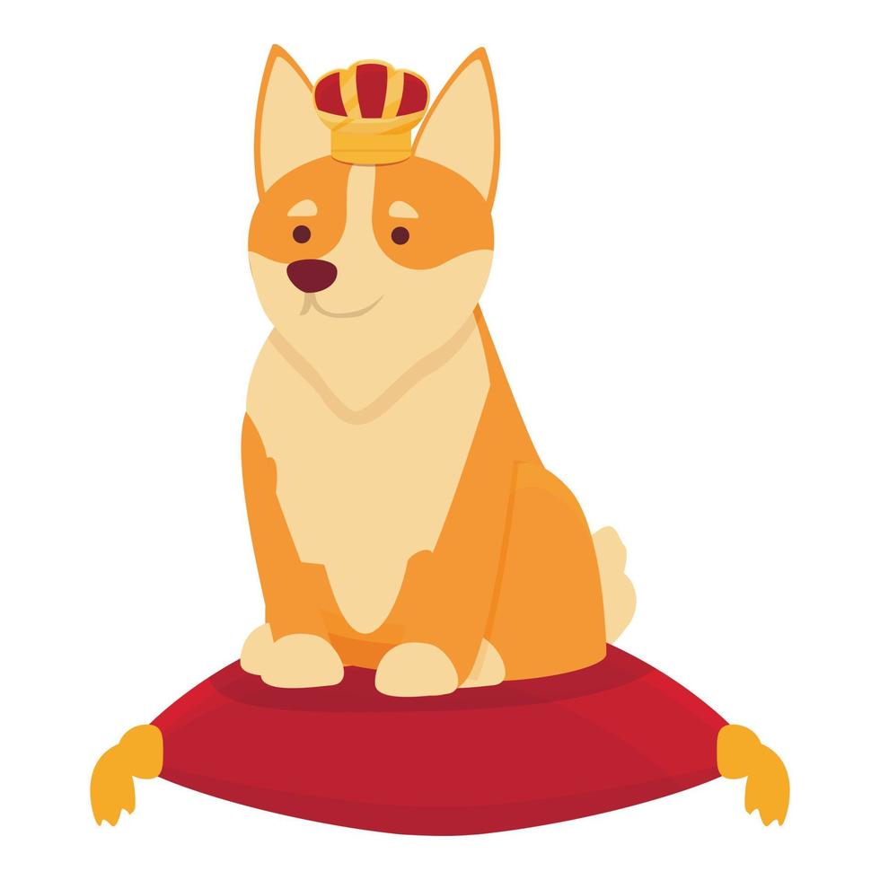 Royal corgi icon cartoon vector. Cute dog vector