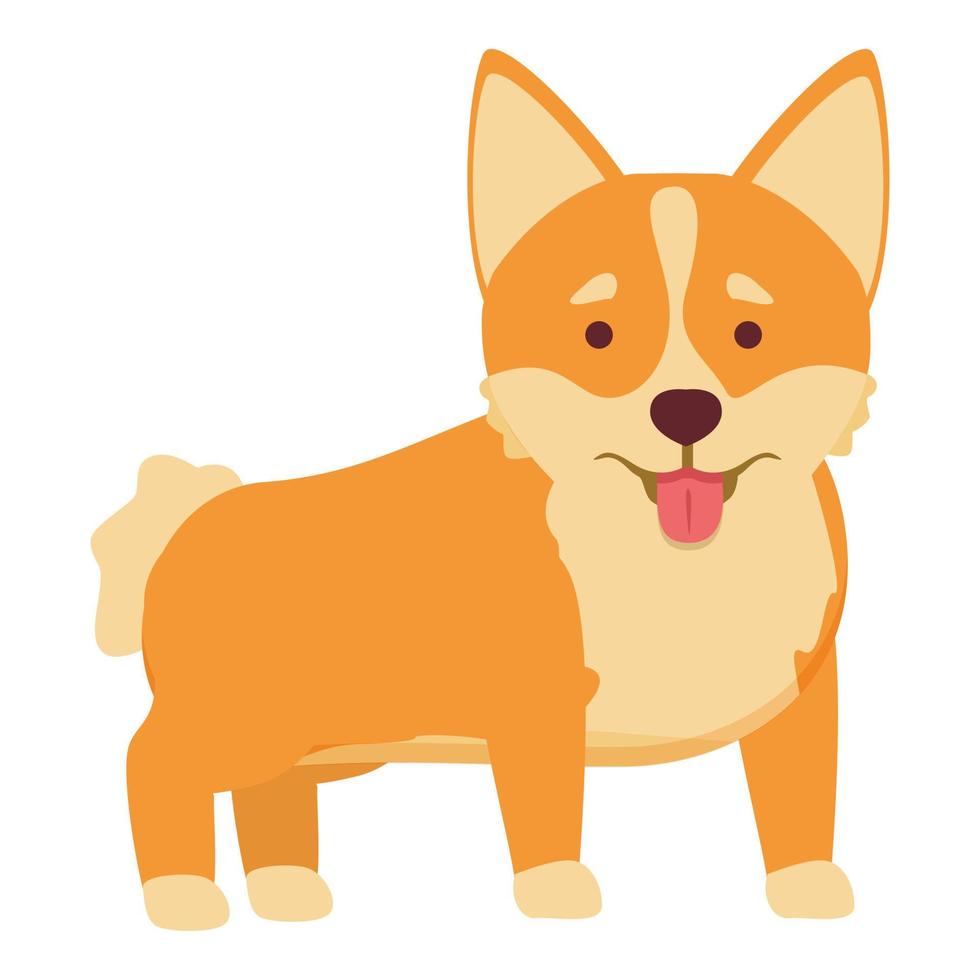 vector de dibujos animados de icono de corgi doméstico. bebe canino